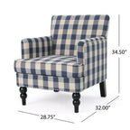 Poltrona Club Contemporanea Christopher Knight Home Harrison in Tessuto con Borchie