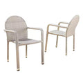 Aurora 2pk Wicker Armed Stacking Chairs - Chateau Gray - Christopher Knight Home
