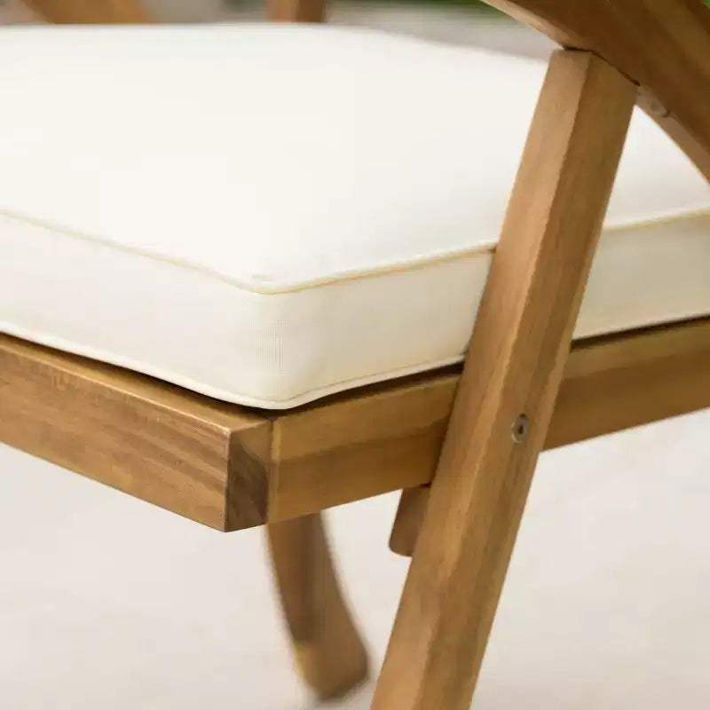 Hermosa Poltrona 2 Pezzi in Legno di Acacia: Cuscini Resistenti all'Acqua, Seduta da Esterno - Christopher Knight Home