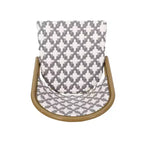 Christopher Knight Home Louna, lot de 2 chaises de café à la française d'extérieur avec finition bambou - Gris/Blanc : Résistant aux UV et à l'eau, cadre en aluminium