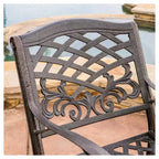 Sarasota Set di 2 sedie da patio in alluminio pressofuso – Bronzo martellato – Christopher Knight Home: Mobili da esterno, Resistente alle intemperie