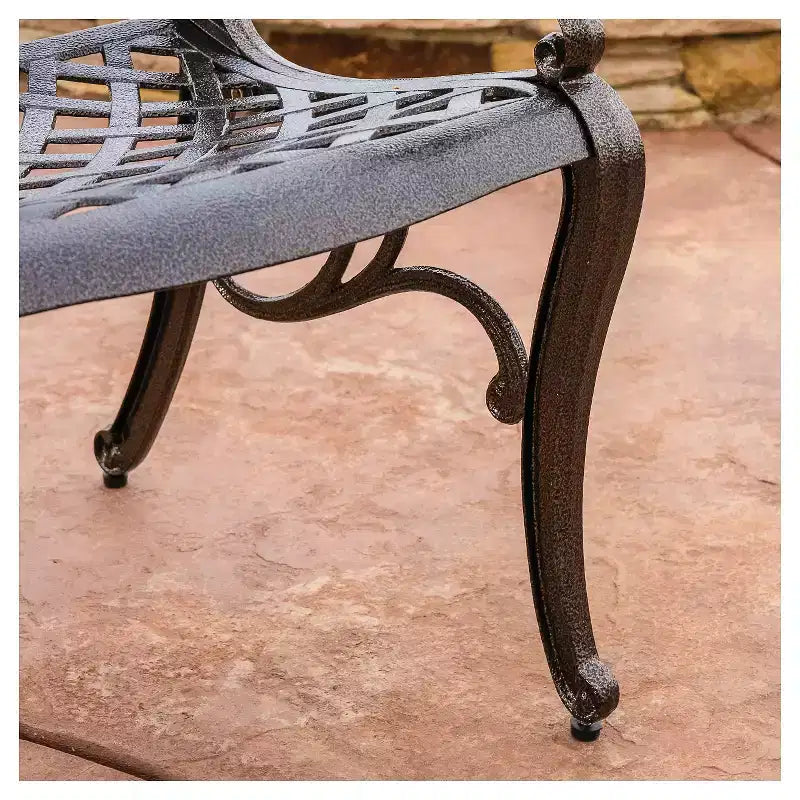 Sarasota Set di 2 sedie da patio in alluminio pressofuso – Bronzo martellato – Christopher Knight Home: Mobili da esterno, Resistente alle intemperie