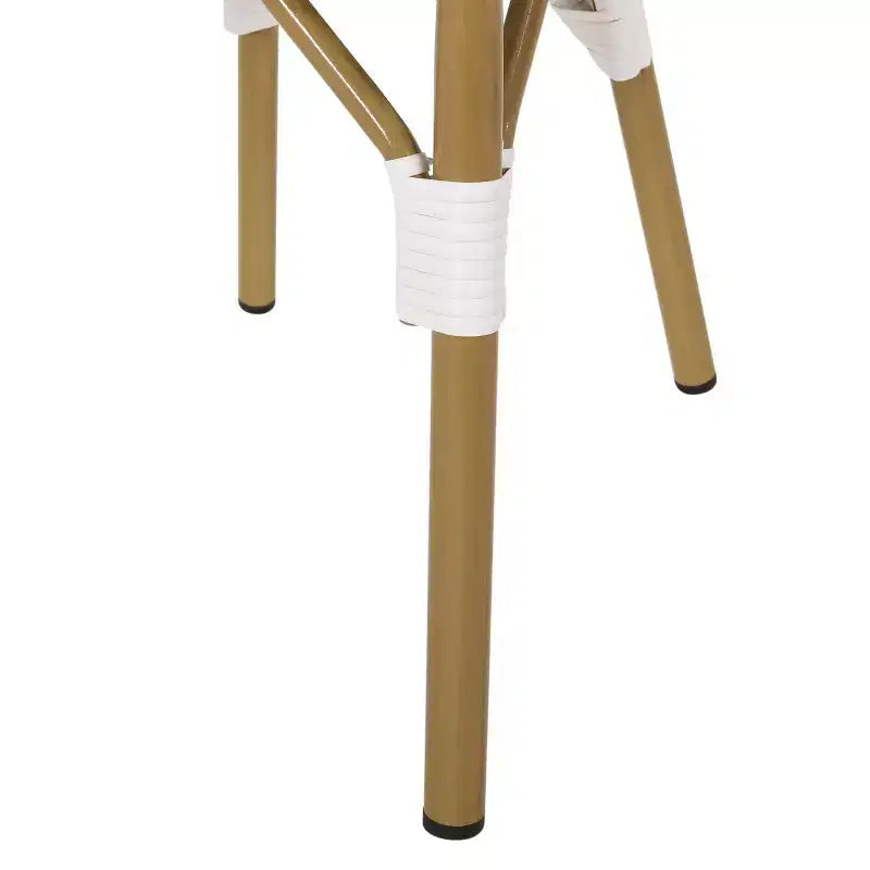 Christopher Knight Home Louna sedie da esterno in stile bistrot francese (confezione da 4) - Grigio/Bianco/Bamboo