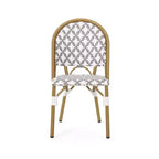 Christopher Knight Home Louna sedie da esterno in stile bistrot francese (confezione da 4) - Grigio/Bianco/Bamboo