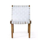 Charlotter, Set da 2 sedie a sdraio per esterni con intreccio in corda - Bianco/Teak - Christopher Knight Home: Mobili da giardino resistenti ai raggi UV e all'acqua