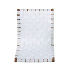 Charlotter, Set da 2 sedie a sdraio per esterni con intreccio in corda - Bianco/Teak - Christopher Knight Home: Mobili da giardino resistenti ai raggi UV e all'acqua