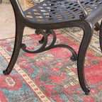 Sedia da pranzo da esterno Sarasota 2pz in alluminio pressofuso – Rame – Christopher Knight Home: Resistente alle intemperie, stile tradizionale