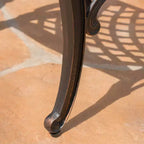Sedia da pranzo da esterno Sarasota 2pz in alluminio pressofuso – Rame – Christopher Knight Home: Resistente alle intemperie, stile tradizionale