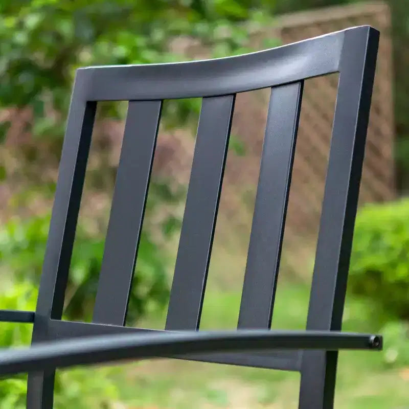 4 sedie impilabili in metallo da patio - Captiva Designs: Resistenti alle intemperie, Seduta confortevole