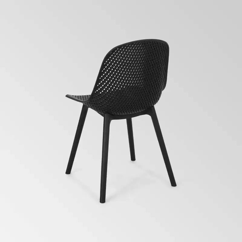 Posey, set da 2 sedie da pranzo moderne in resina - nere - Christopher Knight Home: Resistenti alle intemperie, sedute da patio senza braccioli