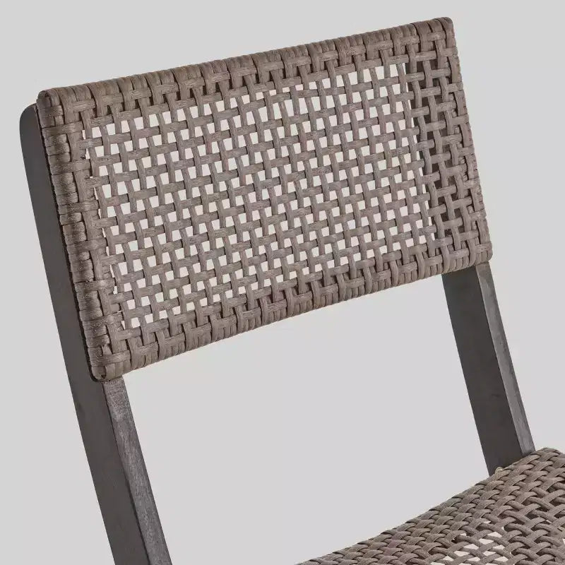 Christopher Knight Home - Set di 4 sedie da bistrò pieghevoli Hillside in legno di acacia grigio per patio