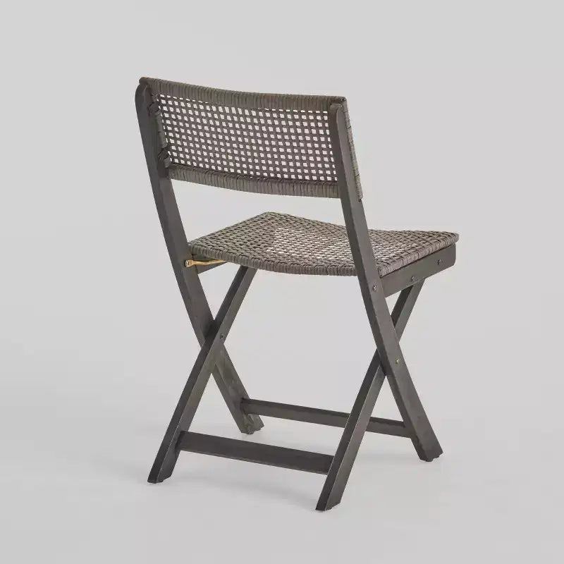 Christopher Knight Home - Set di 4 sedie da bistrò pieghevoli Hillside in legno di acacia grigio per patio