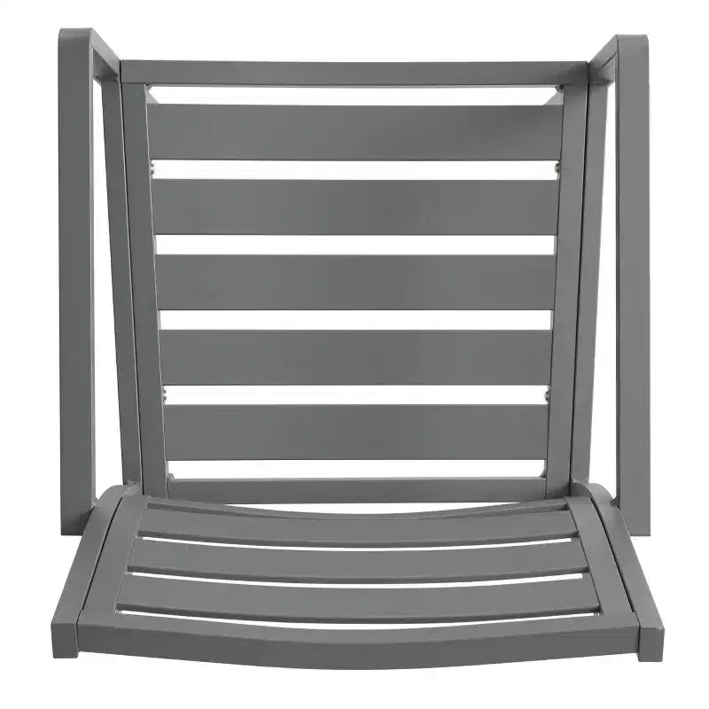 Christopher Knight Home Cape Coral Set di 2 sedie da pranzo moderne in alluminio grigio