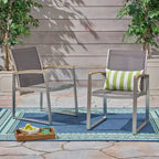Sedie da pranzo per esterni in rete Glasgow, confezione da 2, grigio - Christopher Knight Home