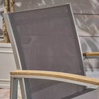 Sedie da pranzo per esterni in rete Glasgow, confezione da 2, grigio - Christopher Knight Home