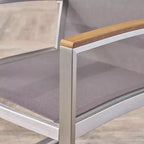 Sedie da pranzo per esterni in rete Glasgow, confezione da 2, grigio - Christopher Knight Home