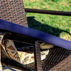 Divano in Rattan da Esterno 4 Pezzi - Marrone - Captiva Designs: Seduta da Esterno con Telaio in Acciaio Verniciato a Polvere