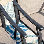 Confezione da 2 sedie a sdraio imbottite in acciaio per patio - Captiva Designs: Sedute da esterno resistenti alle intemperie, resistenti allo sbiadimento
