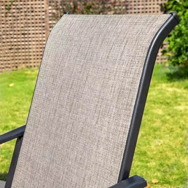 Confezione da 2 sedie a sdraio imbottite in acciaio per patio - Captiva Designs: Sedute da esterno resistenti alle intemperie, resistenti allo sbiadimento