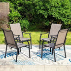 Confezione da 2 sedie a sdraio imbottite in acciaio per patio - Captiva Designs: Sedute da esterno resistenti alle intemperie, resistenti allo sbiadimento