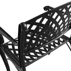 Sedia da pranzo moderna da esterno in alluminio pressofuso con rete - Nera - Oakland Living: Resistente alle intemperie, protetta dai raggi UV