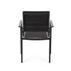 Christopher Knight Home Sedia da pranzo da esterno Wilbur a 4 pezzi in mesh e alluminio nera