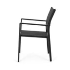 Christopher Knight Home Sedia da pranzo da esterno Wilbur a 4 pezzi in mesh e alluminio nera
