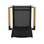 Christopher Knight Home 2 sedie da pranzo per esterni Barrister in mesh e alluminio, nere/naturali
