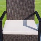 2 poltrone da esterno in vimini - Captiva Designs: telaio in acciaio verniciato a polvere, resistente alle intemperie