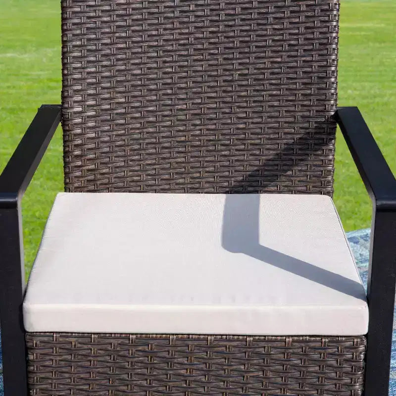 2 poltrone da esterno in vimini - Captiva Designs: telaio in acciaio verniciato a polvere, resistente alle intemperie