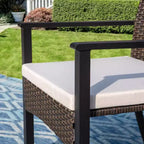 2 poltrone da esterno in vimini - Captiva Designs: telaio in acciaio verniciato a polvere, resistente alle intemperie