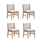 Nathan James Set of 4 Kayden Outdoor Dining Chair Light Gray