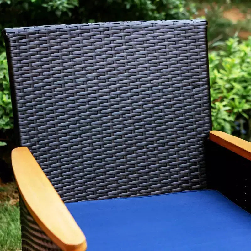 Captiva Designs Lot de 2 fauteuils d'extérieur en rotin avec coussins