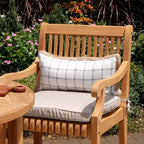 Sonoma Lane Rockport Sedia da Pranzo da Esterno in Legno Teak Beige - Resistente alle Intemperie con Cuscino in Schiuma