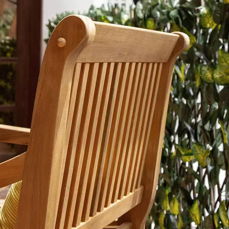 Sonoma Lane Rockport Sedia da Pranzo da Esterno in Legno Teak Beige - Resistente alle Intemperie con Cuscino in Schiuma