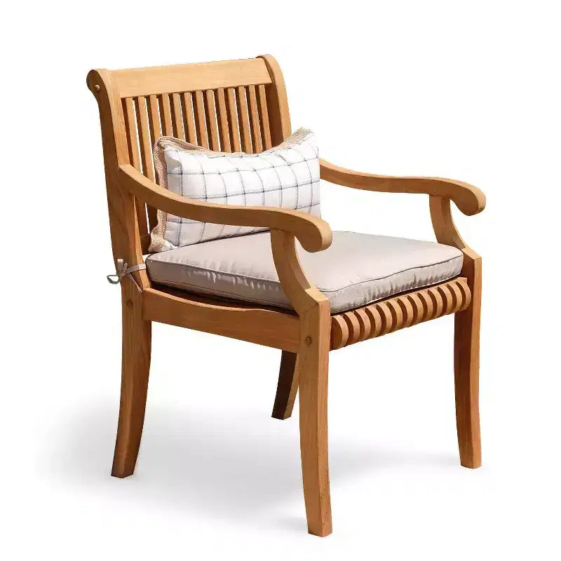 Sonoma Lane Rockport Sedia da Pranzo da Esterno in Legno Teak Beige - Resistente alle Intemperie con Cuscino in Schiuma