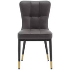 Bekrvio Sedie da Sala da Pranzo Set da 6, Moderne Imbottite in Ecopelle con Schienale Alto, Gambe in Metallo, Sedie da Cucina Senza Braccioli per Soggiorno Sala da Pranzo