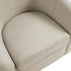 Set di 2 Poltrone Girevoli Moderne Imbottite a Barilotto, Poltrone Accent per Soggiorno