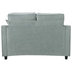 Divano Letto Chaise Longue in ciniglia, Divano Imbottito con Schienale Trapuntato e 2 Cuscini Rimovibili per Soggiorno