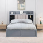 Struttura letto con 4 cassetti contenitore portatili sotto il letto