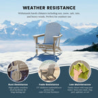 Polytrends Laguna Sedia Adirondack Pieghevole da Esterno per Patio Resistente allo Sbiadimento e alle Intemperie