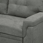 Divano sezionale reversibile con letto estraibile, chaise longue con contenitore nascosto, gambe durevoli,