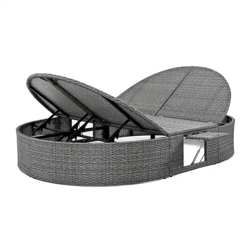 Lettino da sole per esterni Divano letto a due posti con cuscini e guanciali
