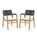 Sedia da pranzo Christopher Knight Home Oucacia con struttura in acacia e corda intrecciata