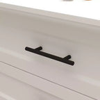 Comodino orizzontale a 6 cassetti con ripiano, mobiletto portaoggetti per soggiorno, bianco