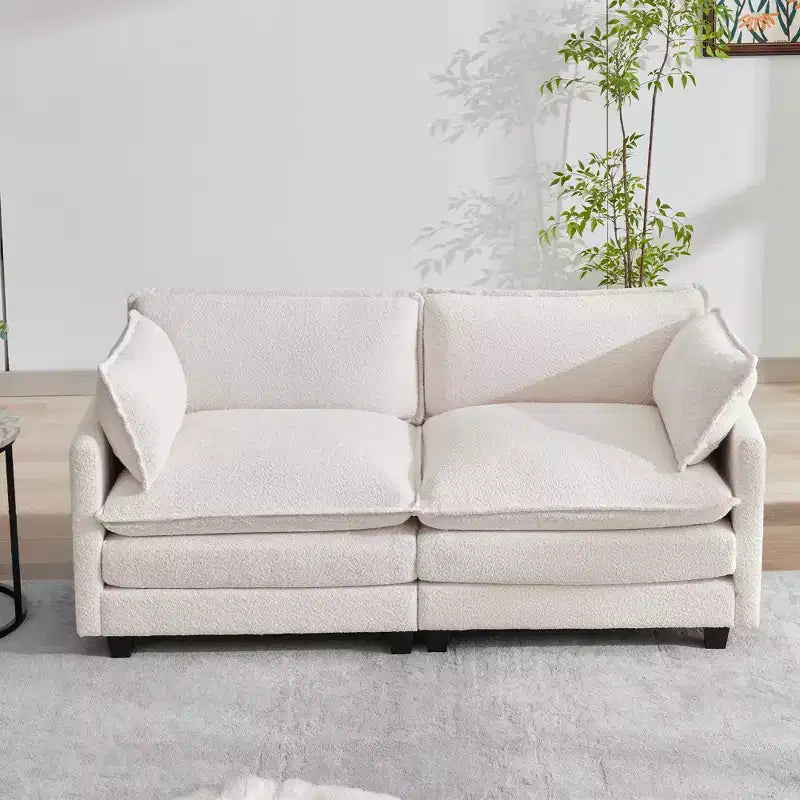 Divano a due posti da 76,8 per soggiorno, divano moderno a due posti in velluto circolare per camera da letto ufficio