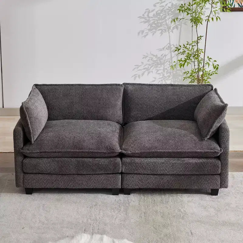 Divano a due posti da 76,8 per soggiorno, divano moderno a due posti in velluto circolare per camera da letto ufficio