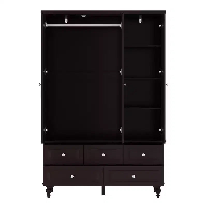 Armadio con Specchio 3 Ante 5 Cassetti Stile Classico