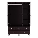 Armadio con Specchio 3 Ante 5 Cassetti Stile Classico