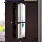 Armadio con Specchio 3 Ante 5 Cassetti Stile Classico